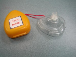 CPR Pocket Mask and Case for first aid and CPR training